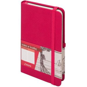 Notes Antra Secesja A6/96/80g kratka, Różowy